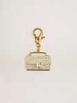 Women Bag Accessories Gold Golden Goose Purse-Shaped Charm In Gold-Colored Brass With Crystals - 1