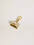 Women Bag Accessories Gold Golden Goose Purse-Shaped Charm In Gold-Colored Brass With Crystals - 2