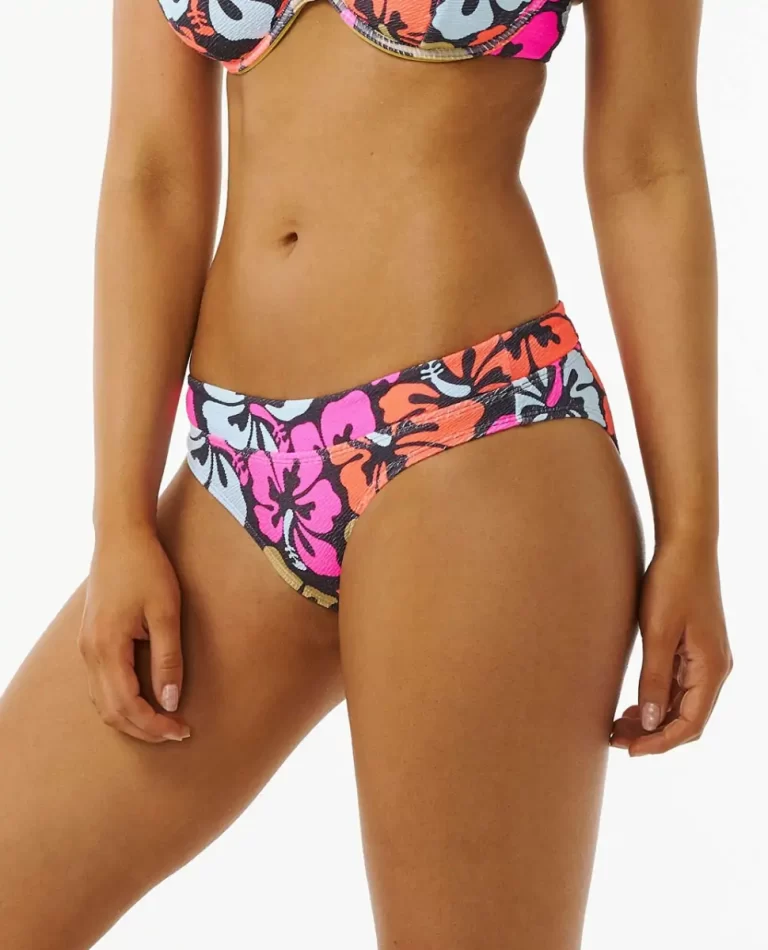Women Bikini Bottoms Rip Curl Hibiscus Heat Full Coverage Bikini Bottom - 2