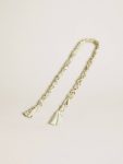 Women Butter-Colored Braided Fabric Charm With Brass Chain Golden Goose Bag Accessories - 1