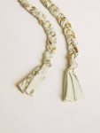 Women Butter-Colored Braided Fabric Charm With Brass Chain Golden Goose Bag Accessories - 2