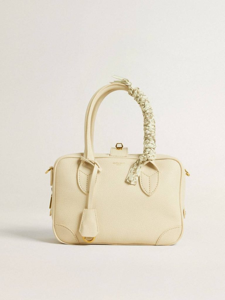 Women Butter-Colored Braided Fabric Charm With Brass Chain Golden Goose Bag Accessories - 3
