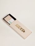 Women Cotton Socks With Distressed Finishes, Green Stripes And Logo Golden Goose Socks - 2