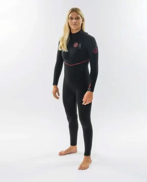 Women E7 Women's Flashbomb Fusion 4/3Mm Zip Free Wetsuit Fullsuits Rip Curl - 1