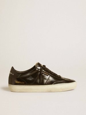 Women Ggdb Classics Golden Goose Women's Soul Star In Black Patent Leather With Black Leather Heel Tab - 1