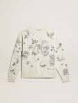 Women Golden Goose Aged White Cny Sweatshirt Aged White Sweatshirts - 1