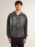 Women Golden Goose Anthracite Gray Sweatshirts Sprayed Effect Anthracite Sweatshirt With Studs - 2
