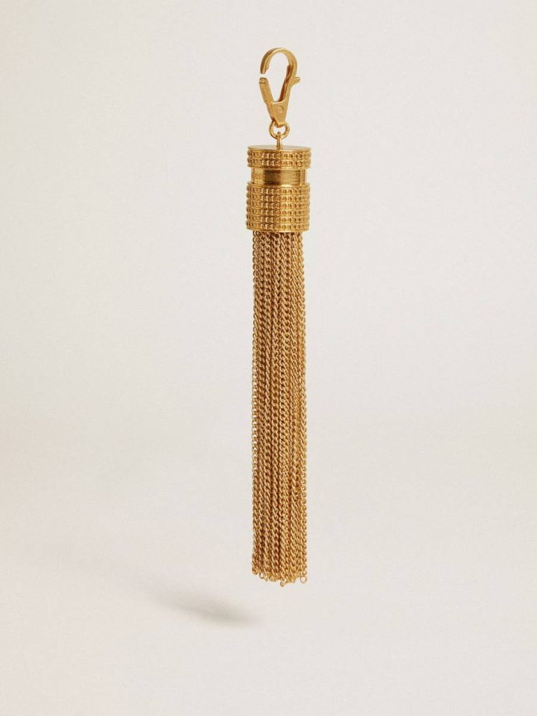 Women Golden Goose Antique Gold Bag Accessories Tassel-Shaped Charm In Antique Gold-Colored Brass - 1