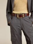 Women Golden Goose Belts Women’s Belt In Burgundy Leather With Decorated Silver Buckle Burgundy - 3