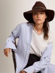 Women Golden Goose Coffee-Brown Hat With Studded Leather Strap Coffee Brown Hats - 3