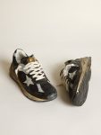 Women Golden Goose Dad-Star Women's Dad-Star In Black Mesh And Nappa With Ice-Colored Star - 2