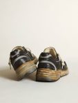 Women Golden Goose Dad-Star Women's Dad-Star In Black Mesh And Nappa With Ice-Colored Star - 5