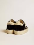 Women Golden Goose Hi Star Hi Star In Black Velvet With White Leather Star And Suede Heel Tab - 4