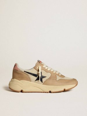 Women Golden Goose Running Sole Ltd In Nylon And Nubuck With Leather Star And Heel Tab Running Sole - 1