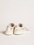 Women Golden Goose Stardan Stardan With Beige Suede Star And Toe And All-Over Lettering And Patterns - 5