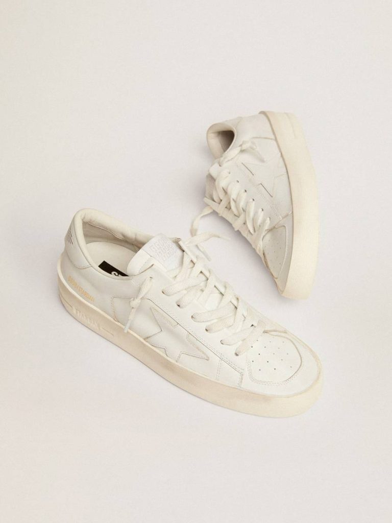 Women Golden Goose Stardan Women's Stardan In Total White Leather - 2