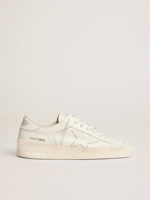 Women Golden Goose Stardan Women's Stardan In Total White Leather - 1