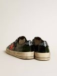 Women Golden Goose Stardan Women's Stardan Lab In Black And Green Patent Leather With Orange Star - 4