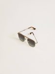 Women Golden Goose Sunglasses Silver Aviator Style Sunglasses With Silver Frame And Blue Lenses - 2