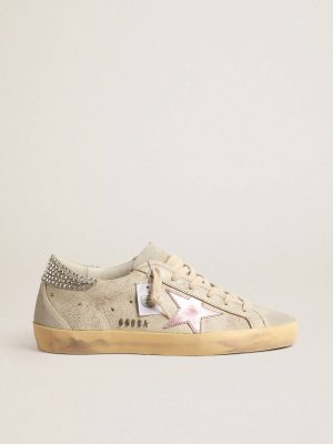 Women Golden Goose Super-Star Ltd In Ecru With Swarovski Crystal Heel Tab Ecru Super-Star - 1