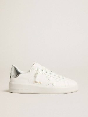 Women Golden Goose Women’s Bio-Based Purestar With White Star And Mirror-Effect Heel Tab Purestar - 1