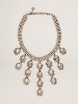 Women Golden Goose Women's Necklace In Antique Gold Color With Drop Crystals Jewelry Antique Gold - 1