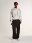 Women Gray Hooded Sweatshirt With Crystal Decoration Golden Goose Gray Sweatshirts - 3