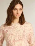 Women Heritage White Golden Goose Women’s Round-Neck Sweater In Wool With All-Over Toile De Jouy Pattern Knitwear - 2