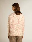 Women Heritage White Golden Goose Women’s Round-Neck Sweater In Wool With All-Over Toile De Jouy Pattern Knitwear - 4