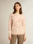 Women Heritage White Golden Goose Women’s Round-Neck Sweater In Wool With All-Over Toile De Jouy Pattern Knitwear - 5