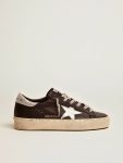 Women Hi Star Black Women's Hi Star In Black Leather With Silver Laminated Leather Star Golden Goose - 1