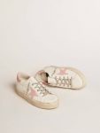 Women Hi Star Hi Star With Suede Star And Old Rose Leather Heel Tab White Golden Goose - 2