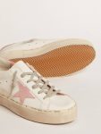 Women Hi Star Hi Star With Suede Star And Old Rose Leather Heel Tab White Golden Goose - 3
