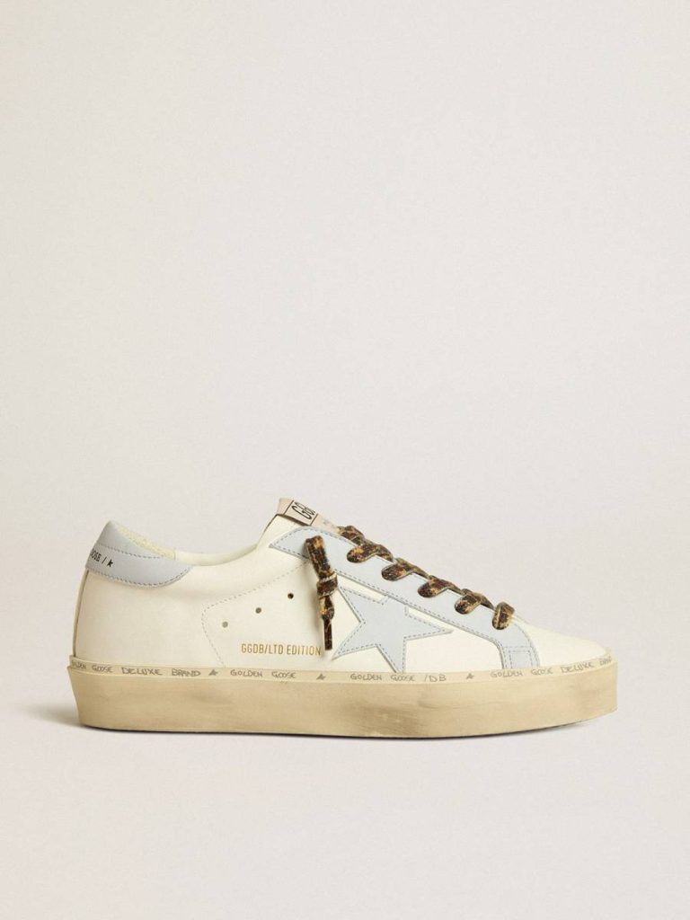 Women Hi Star Ltd In Leather With Light Blue Leather Star And Heel Tab White Hi Star Golden Goose - 1