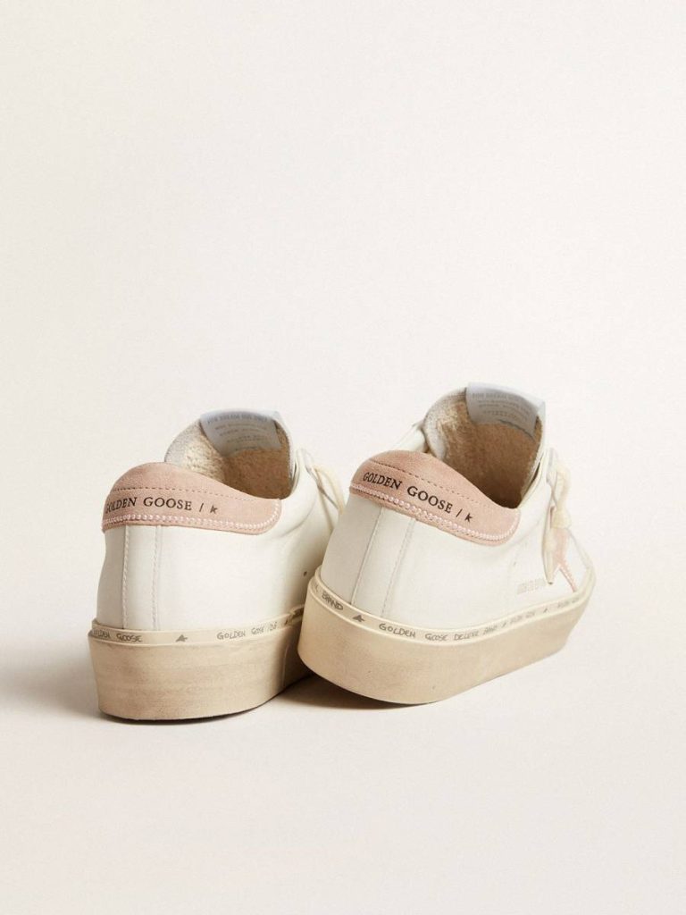 Women Hi Star White Women's Hi Star Ltd With Old Rose Suede Star And Heel Tab With Pearls Golden Goose - 4