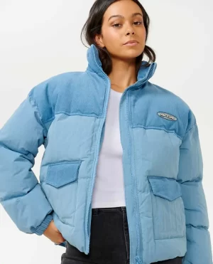 Women High Tide Mixed Cord Puffer Rip Curl Jackets - 1