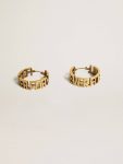 Women Jewelry Antique Gold Golden Goose Hoop Earrings In Antique Gold Color With Forever For You Lettering - 1