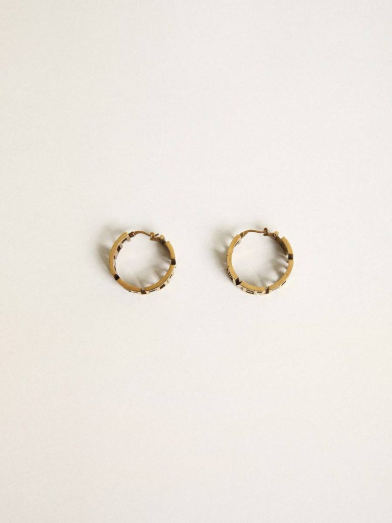 Women Jewelry Antique Gold Golden Goose Hoop Earrings In Antique Gold Color With Forever For You Lettering - 2