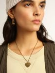 Women Jewelry Antique Gold Golden Goose Hoop Earrings In Antique Gold Color With Forever For You Lettering - 3