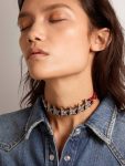 Women Jewelry Antique Gold Golden Goose Women's Antique Gold Color Necklace With Decorative Stars And Crystals - 2