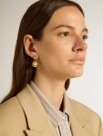 Women Jewelry Earrings With Gold Star And Pearl Antique Gold Golden Goose - 3