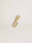 Women Letter U Charm In Gold-Colored Brass With Crystals Gold Golden Goose Bag Accessories - 2
