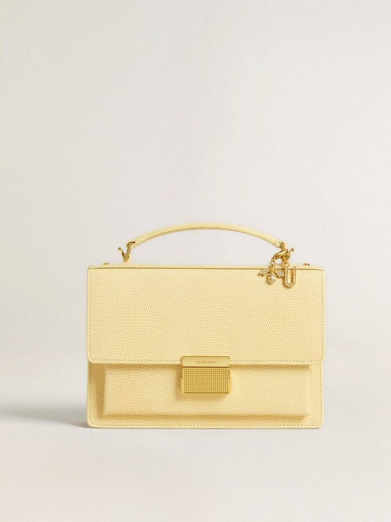Women Letter U Charm In Gold-Colored Brass With Crystals Gold Golden Goose Bag Accessories - 5
