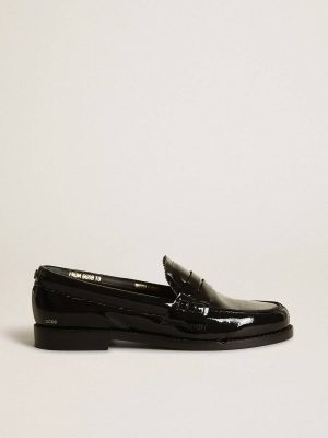 Women Loafers & Ballerinas Golden Goose Jerry Loafer In Black Patent Leather - 1