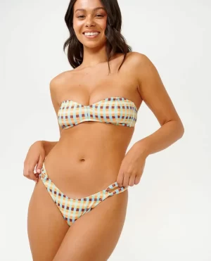 Women Lottie Check Bandeau Bikini Top Bikini Tops Rip Curl - 1