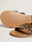 Women Margaret Flat Sandals In Leopard-Print Pony Skin Golden Goose Sandals - 4