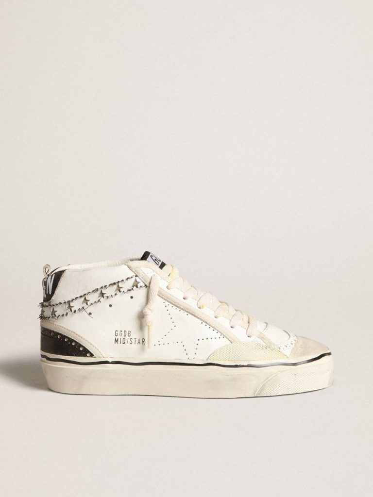 Women Mid Star Hi Mid Star Lab With Perforated Star And Flash With Cut-Out Stars Golden Goose - 1