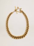Women Necklace In Antique Gold Decreasing Chain With Star-Shaped Clasp Antique Gold Golden Goose Jewelry - 1