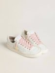 Women Pink Cotton Laces With Contrasting Gold Logo Golden Goose Laces Pink - 3
