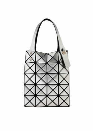 Women Platinum Coffret Tote Bags Issey Miyake Silver （No.91）|Gunmetal （No.94） - 1